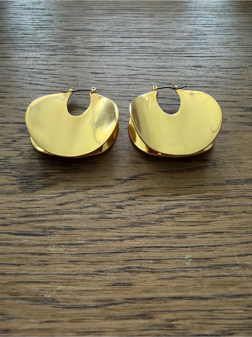 J. Crew Gold-Tone Sculpted Hoop Earrings